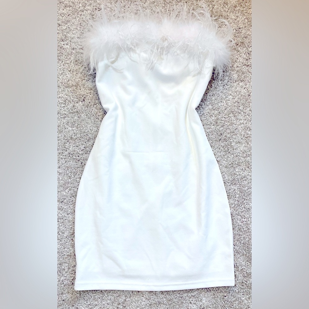 Windsor Good Girl Gone Glam Feather Mini Dress